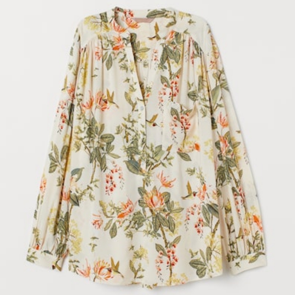 Flowy Floral Cottagecore Blouse